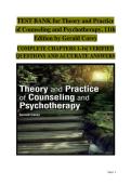 Gerald Corey Counseling & Psychotherapy &lpar;11th Ed&period;&rpar; Test Bank &ndash; Complete Chapters 1&ndash;16 with Easy Study Questions & Answers