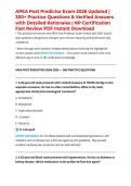 APEA Post Predictor Exam 2026 Updated &vert; 300&plus; Practice Questions & Verified Answers with Detailed Rationales &vert; NP Certification Fast Review PDF Instant Download