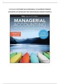 TEST BANK FOR STUDENT SOLUTIONS MANUAL TO ACCOMPANY FINANCIAL ACCOUNTING  9TH EDITION WITH TEST QUESTIONS AND ANSWERS GRADED A&plus;