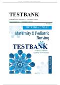 Test Bank - Introductory Maternity and Pediatric Nursing&comma; 5th Edition &lpar;Hatfield&comma; 2022&rpar;&comma; Chapter 1-42 &vert; All Chapters with Rationals&NewLine;