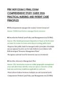 PRN 1409 EXAM 3 FINAL EXAM&NewLine;COMPREHENSIVE STUDY GUIDE 2026&NewLine;PRACTICAL NURSING AND PATIENT CARE&NewLine;PRINCIPLES