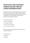 PRN 1409 EXAM 3 FINAL EXAM REVISION&NewLine;HANDBOOK 2026 SAFETY INFECTION&NewLine;CONTROL AND NURSING PROCESS&NewLine;