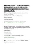PRN1032 CLIENT CENTERED CARE I&NewLine;FINAL EXAM 2026 FINAL PAPER&NewLine;PRACTICE QUESTIONS ANSWERS&NewLine;ACCURATE A&plus;&NewLine;