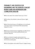 PROBABILITY AND STATISTICS FOR&NewLine;ENGINEERING AND THE SCIENCES CONCEPT&NewLine;REVIEW GUIDE 2026 REGRESSION AND&NewLine;CORRELATION ANALYSIS&NewLine;