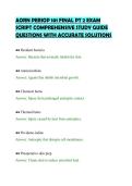AORN PERIOP 101 FINAL PT 2 EXAM&NewLine;SCRIPT COMPREHENSIVE STUDY GUIDE&NewLine;QUESTIONS WITH ACCURATE SOLUTIONS&NewLine;