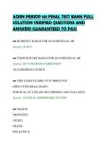AORN PERIOP 101 FINAL TEST BANK FULL&NewLine;SOLUTION VERIFIED QUESTIONS AND&NewLine;ANSWERS GUARANTEED TO PASS&NewLine;