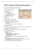 samenvatting WPO schooljaar 2025-2026 Research Methods & Techniques
