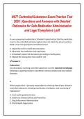 N677 Controlled Substance Exam Practice Test &NewLine;2026 &vert; Questions and Answers with Detailed &NewLine;Rationales for Safe Medication Administration &NewLine;and Legal Compliance &vert; pdf 