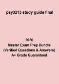 PSY3213 Final Study Guide PDF &vert; Psychology Exam Revision Notes&comma; Key Concepts & Practice Questions