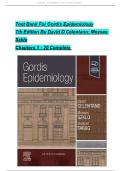 TEST BANK For Gordis Epidemiology&comma; 7th Edition By David D Celentano&semi; Moyses Szklo&comma; Verified Chapters 1 - 20&comma; Complete Newest Version&NewLine;
