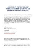 &NewLine;APEA NUR 670 PRETEST 2026-2027 TESTBANK VERIFIED QUESTIONS AND CORRECT ANSWERS GRADED A&plus;&NewLine;&NewLine;
