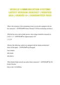 VEHICLE COMMUNICATION SYSTEMS LATEST VERSION 2026&sol;2027 &vert; VERIFIED Q&A &vert; GRADED A&plus; &vert; GUARANTEED PASS&NewLine;