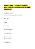 ASM 275 EXAM 3 ACTUAL TEST PAPER&NewLine;2026 QUESTIONS AND VERIFIED ANSWERS&NewLine;GRADED A&plus;