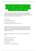 Med-Surg II HESI Exam Set One &ndash; Medical-Surgical Nursing Practice Test 2026 &ndash; Questions and Answers PDF