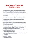 MGMT 363 EXAM 1- Faulk With Complete Solutions