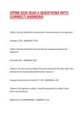 OPSM 3830 QUIZ 4 QUESTIONS WITH CORRECT ANSWERS