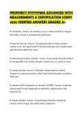 PROPHECY DYSTHYMIA ADVANCED WITH&NewLine;MEASUREMENTS A CERTIFICATION SCRIPT&NewLine;2026 VERIFIED ANSWERS GRADED A&plus;
