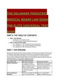 DELAWARE PODIATRY LAW EXAM 2026&sol;2027&colon; The Elite Universal Test Bank &lpar;60 Q&A &plus; Critical Axioms&rpar;