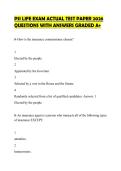 PSI LIFE EXAM ACTUAL TEST PAPER 2026&NewLine;QUESTIONS WITH ANSWERS GRADED A&plus;