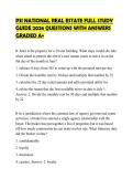 PSI NATIONAL REAL ESTATE FULL STUDY&NewLine;GUIDE 2026 QUESTIONS WITH ANSWERS&NewLine;GRADED A&plus;