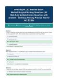 Med-Surg NCLEX Practice Exam &vert;&NewLine;Medical-Surgical Nursing Questions &vert; 80&NewLine;Med-Surg Multiple Choice Questions with&NewLine;Answers &vert; Med-Surg Nursing Practice Test for&NewLine;NCLEX-RN&NewLine;