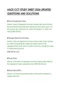 AACE CCT STUDY SHEET 2026 UPDATED&NewLine;QUESTIONS AND SOLUTIONS