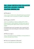 PSM 2 EXAM CERTIFICATION EVALUATION&NewLine;QUESTIONS ANSWERS COMPLETE&NewLine;SOLUTION VERIFIED PASS&NewLine;