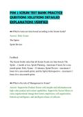 PSM 2 SCRUM TEST BANK PRACTICE&NewLine;QUESTIONS SOLUTIONS DETAILED&NewLine;EXPLANATIONS VERIFIED&NewLine;
