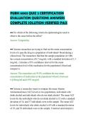 PUBH 6003 QUIZ 3 CERTIFICATION&NewLine;EVALUATION QUESTIONS ANSWERS&NewLine;COMPLETE SOLUTION VERIFIED PASS&NewLine;