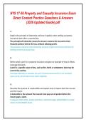NYS 17-56 Property and Casualty Insurance Exam &NewLine;Direct Content Practice Questions & Answers &NewLine;&lpar;2026 Updated Guide&rpar; pdf 