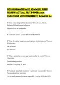 RCIS GLOWACKI AND SOMMERS PREP&NewLine;REVIEW ACTUAL TEST PAPER 2026&NewLine;QUESTIONS WITH SOLUTIONS GRADED A