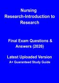 Nursing Research &ndash; Introduction to Research &vert; Complete Study Notes & Revision Guide &lpar;PDF&rpar;