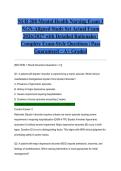 NUR 208 Mental Health Nursing Exam 3 NGN-Aligned Study Set Actual Exam 2026&sol;2027 with Detailed Rationales &vert; Complete Exam-Style Questions &vert; Pass Guaranteed &ndash; A&plus; Graded&NewLine;&NewLine;