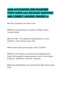 AAMI ACCOUNTING ONE EXAMPREP&NewLine;STUDY GUIDE 2026 DETAILED QUESTIONS&NewLine;AND CORRECT ANSWERS GRADED A&plus;&NewLine;