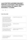 AMLS POST TEST ANSWERED 2026&sol;2027 &vert; Distinction Level Graded &vert; Latest Updated &vert; Advanced Medical Life Support &vert; Pass Guaranteed - A&plus; Graded