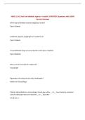 NURS 1141 Oral Anti-diabetic Agents &plus; Insulin &vert;UPDATED Questions with 100&percnt; Correct Answers