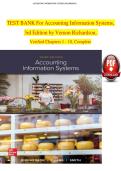 Test Bank for Accounting Information Systems 3rd Edition by Vernon Richardson &vert; Latest 2026 Exam Prep Graded A&plus;