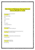 Ohio School of Phlebotomy Final Exam 2026&sol;2027 A&plus; Grade Questions and Answers Complete Study Guide