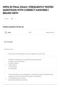 NFPA 10 FINAL EXAM &vert; FREQUENTLY TESTED QUESTIONS WITH CORRECT ANSWERS &vert; BRAND NEW&excl;
