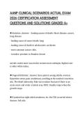 AANP CLINICAL SCENARIOS ACTUAL EXAM&NewLine;2026 CERTIFICATION ASSESSMENT&NewLine;QUESTIONS AND SOLUTIONS GRADED A&plus;