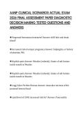 AANP CLINICAL SCENARIOS ACTUAL EXAM&NewLine;2026 FINAL ASSESSMENT PAPER DIAGNOSTIC&NewLine;DECISION MAKING TESTED QUESTIONS AND&NewLine;ANSWERS