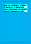 NURS 5434&sol; NURS5434 HTN Quiz &ndash;&NewLine;Family III &lpar;FNP 3&rpar; Review&vert; UTA &NewLine;&lpar;Latest 2026 Update&rpar; 100&percnt; Verified &NewLine;Questions & Answers &vert; Grade A
