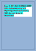 Exam 2&colon; BIOS 255 &sol; BIOS255 &lpar;2024&sol; &NewLine;2025 Update&rpar; Anatomy and &NewLine;Physiology III Complete Guide &vert; &NewLine;100&percnt; Correct&vert; Grade A -&NewLine;Chamberlain