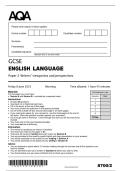 AQA GCSE English Language Paper 2 &vert; Writers' Viewpoints & Perspectives June 2025 and mark scheme&NewLine;&NewLine;