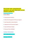 PCU Exam with comprehensive questions and well elaborated correct answers graded A&plus;