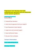 Progressive Care Nursing exam with comprehensive questions and well elaborated correct answers graded A&plus;&period;