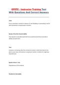 GPSTC Instructor Training &ndash; Exam Questions & Answers