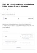 TFM01 Test &vert; Actual 2026 &sol; 2027 Questions with Verified Answers Grade A&plus; Guarantee
