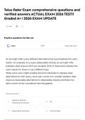Telus Rater Exam comprehensive questions and verified answers ACTUAL EXAM 2026 TEST&excl;&excl; Graded A&plus; &vert; 2026 EXAM UPDATE