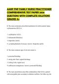 AANP FNP FAMILY NURSE PRACTITIONER&NewLine;COMPREHENSIVE TEST PAPER 2026&NewLine;QUESTIONS WITH COMPLETE SOLUTIONS&NewLine;GRADED A&plus;